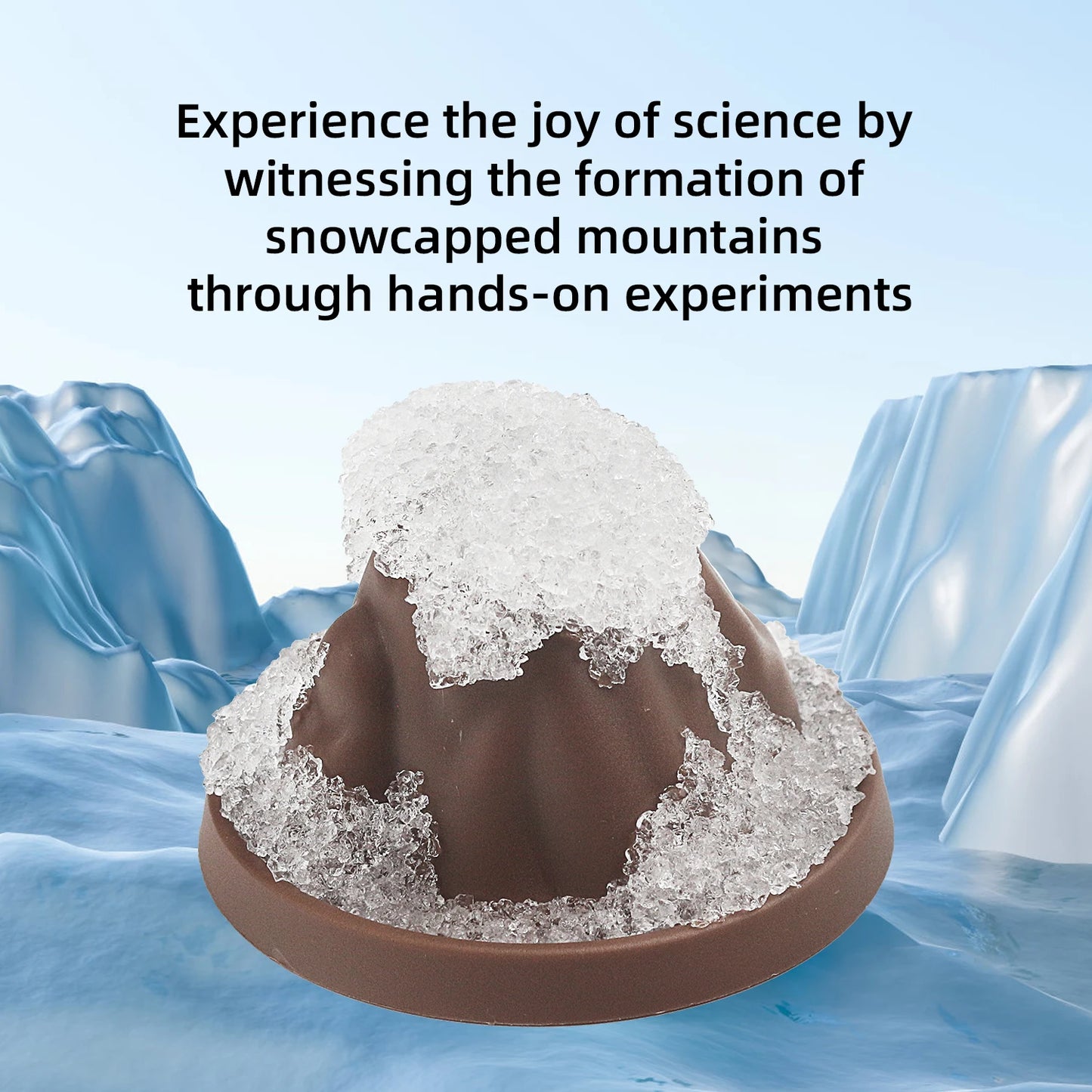 Volcano eruption DIY scientific experiment set, children's toy, snow mountain science and education small production