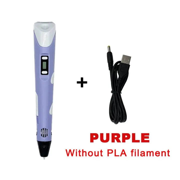 3D Printing Pen DIY Three-dimensional Painting Children Toys Fun Camouflage with Power Adapter PLA Filament New Style Gift