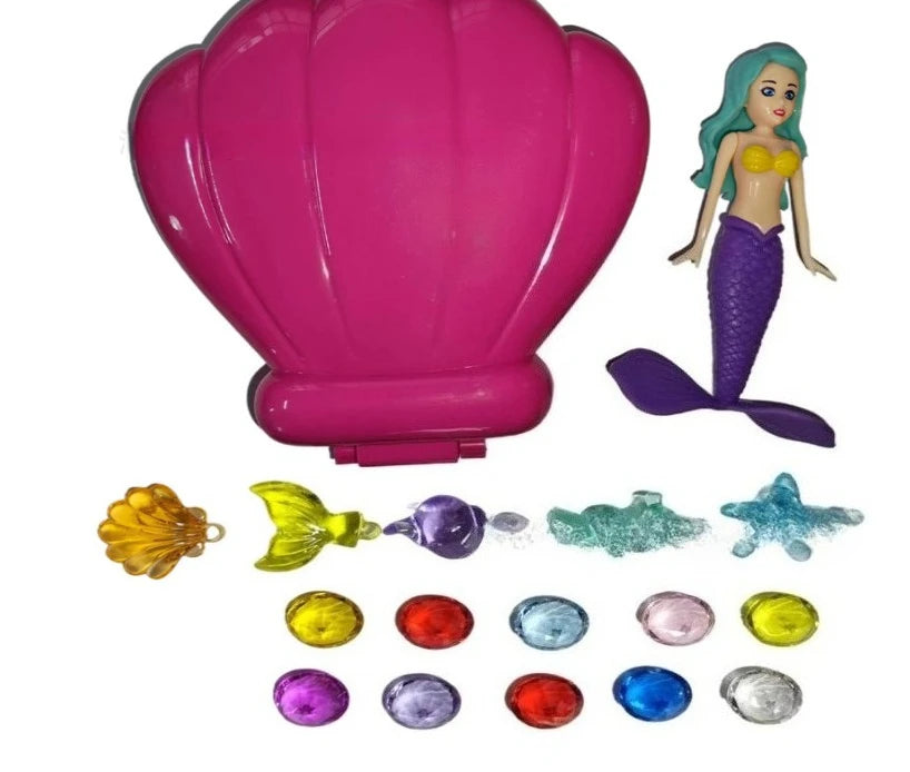 Mermaid Pool Toy Shell Funny Spin Princess Floats Summer Swimming Water Toys Magical Floating Shell Gifts Bath Toys Toddler Toys