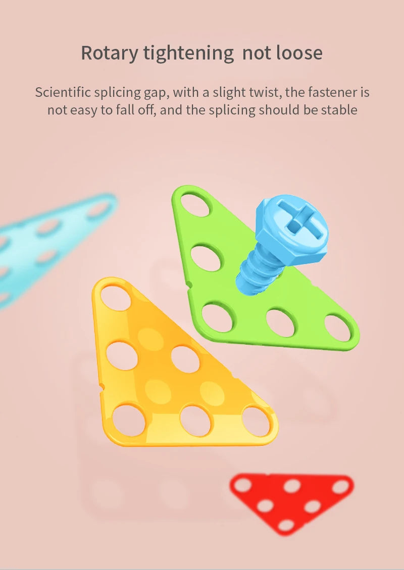 Electric Drill Nut Disassembly Match Tool Toys Children Educational Assembled Blocks Sets Tools For Boys Design Building Toys
