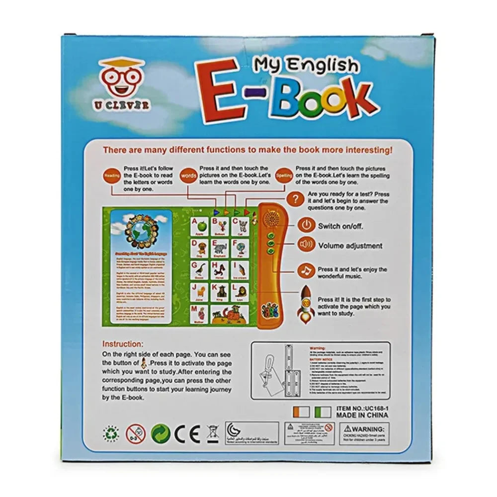 Interactive E-book Children ABC Smart Electronic Educational Reading Talking Interactive Language English Story Board Books