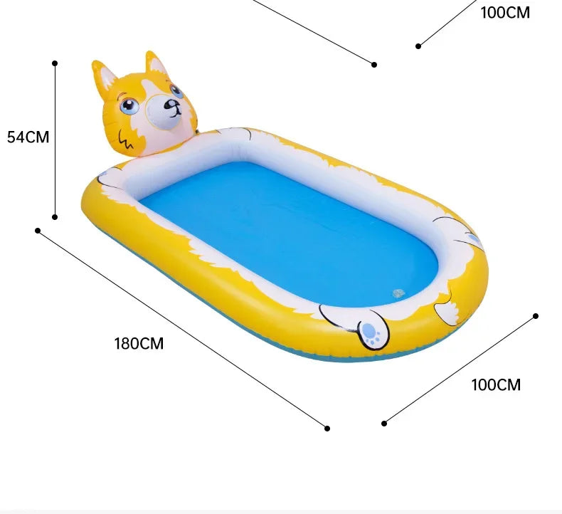 Children Play Sprinkler Pad Summer Beach Inflatable Spray Mat Outdoor Game Toy Garden Lawn Swimming Pool Mat Bathtub for Kids