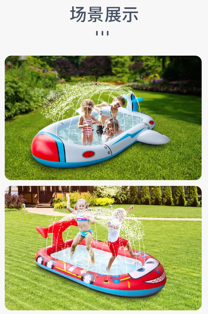 Children Play Sprinkler Pad Summer Beach Inflatable Spray Mat Outdoor Game Toy Garden Lawn Swimming Pool Mat Bathtub for Kids