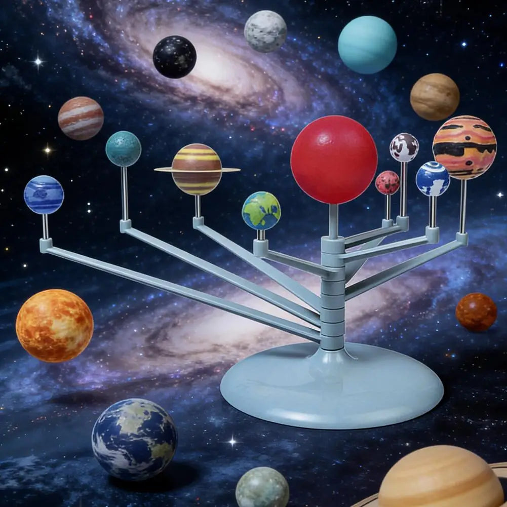 DIY Solar System Planetarium Model Kit 3D Eight Planets Science Project Educational Astronomy Toy for Kids Space Learning Gift