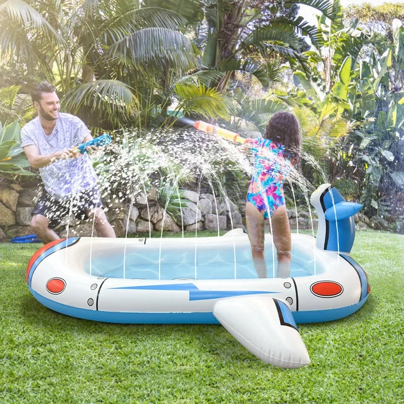 Children Play Sprinkler Pad Summer Beach Inflatable Spray Mat Outdoor Game Toy Garden Lawn Swimming Pool Mat Bathtub for Kids