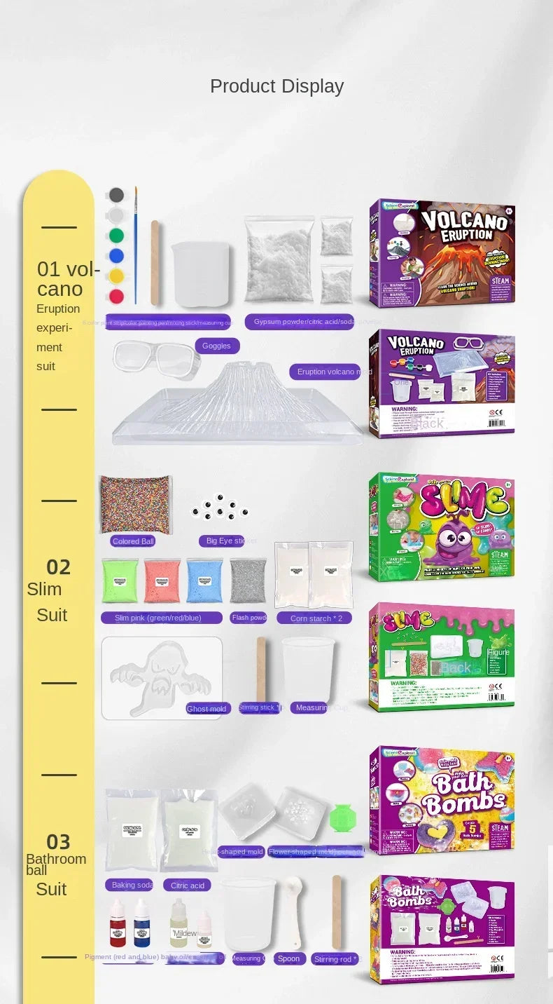 Slime Making Kits Children Science Experiment Toy Foam Glue Slime Diy Handmade Slime Science Experiment