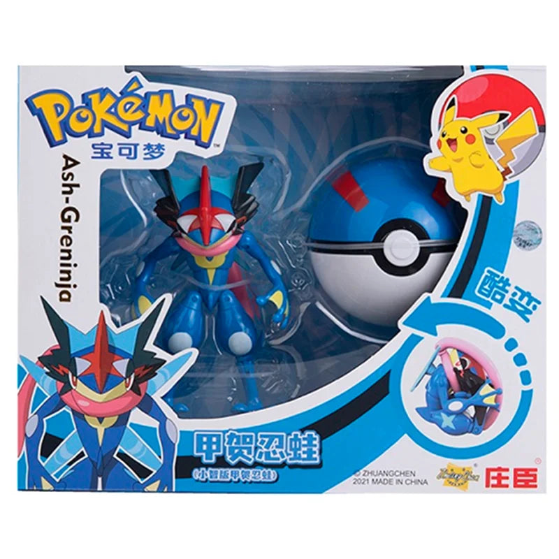 Pokemon Anime Figure Pikachu Mewtwo Charizard Genuine Box Pocket Monster Action Deformation Pokeball Toy Figures Model Gifts