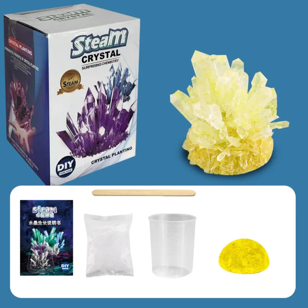Grow a Crystal Crystal Growing Science Kit Colored Crystals Easy To Grow Science Experiments Toy Stirring Sticks DIY Craft