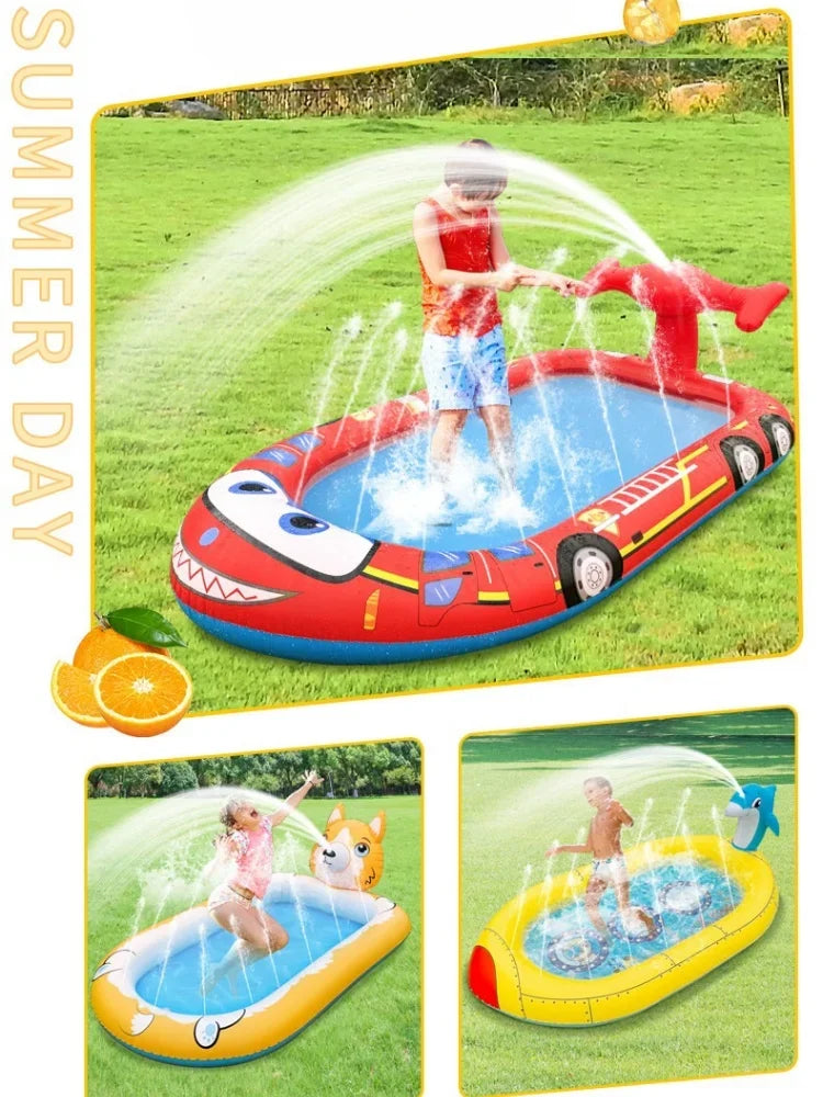 Children Play Sprinkler Pad Summer Beach Inflatable Spray Mat Outdoor Game Toy Garden Lawn Swimming Pool Mat Bathtub for Kids