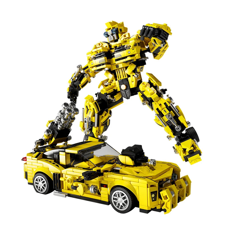 MOC Technology Movie 2 in 1 Deformation Transform Robot Model Building Blocks Bricks Toys Cars Birthday Gifts for Kids Children