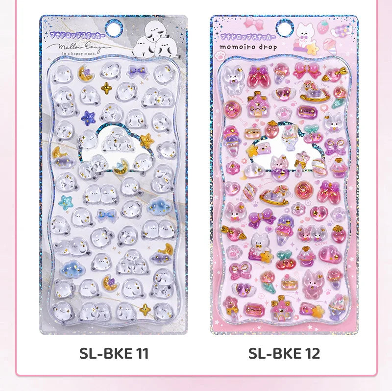In stock 3D Kids Stickers Cat and Bunny DIY Decorative Stickers for Phones, Notebooks, and Educational Rewards