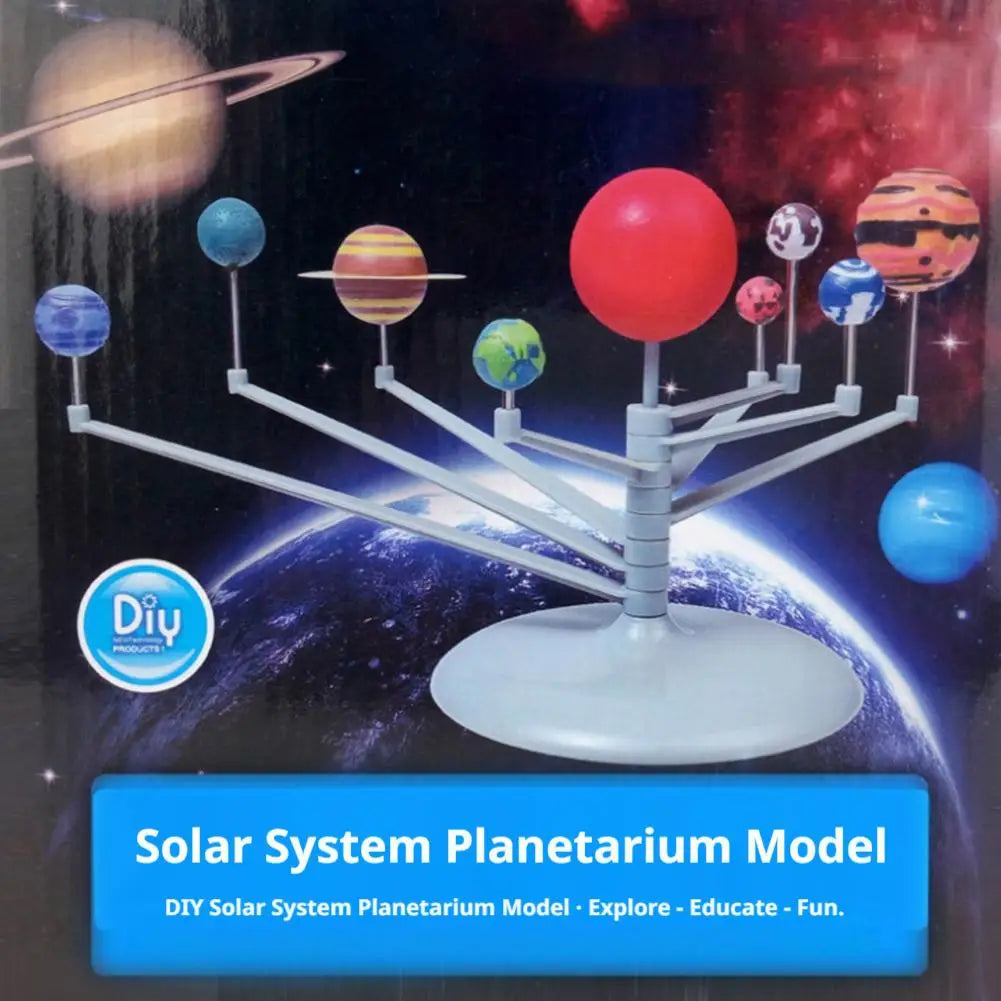 DIY Solar System Planetarium Model Kit 3D Eight Planets Science Project Educational Astronomy Toy for Kids Space Learning Gift