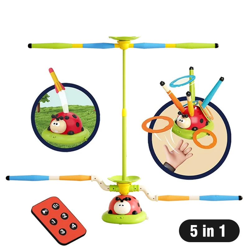 3-In-1 Kid Skipping Rope Machine Ferrule Game Adjustable Sport Machine Somatosensory Training Toy Indoor Outdoor Sport Equipment