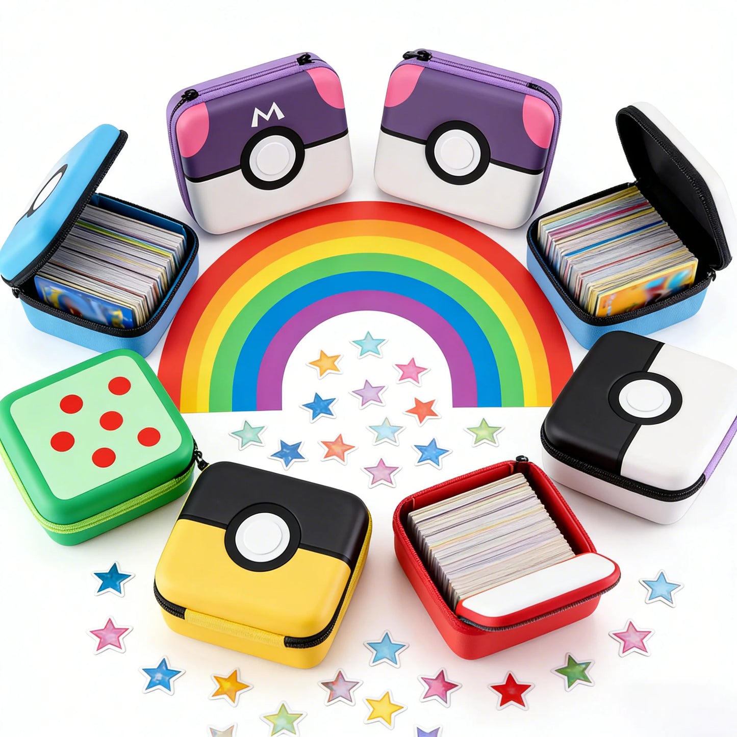Trading Card Storage Box, Holds 400+ Card Deck Box for Baseball Cards/For Toploaders/for Graded Card/For MTG/For Magnetic Etc.