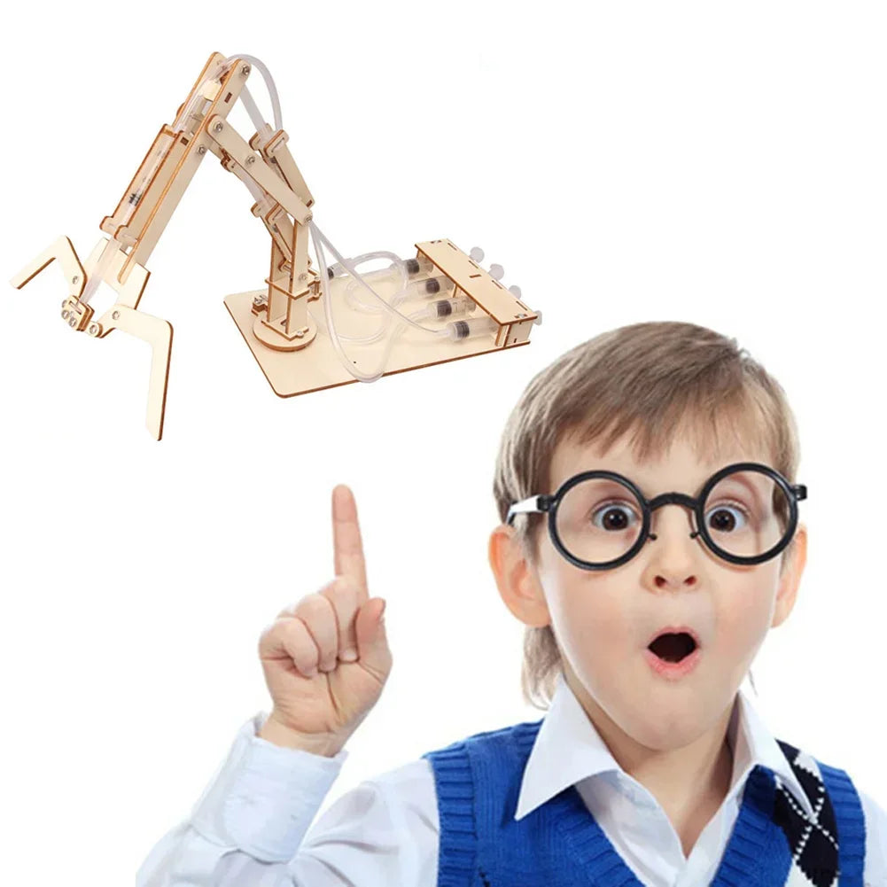 DIY Hydraulic Mechanical Arm Model Technology Physics Science Toys Experimental Tool Kit Learning Educational Toy School Supply
