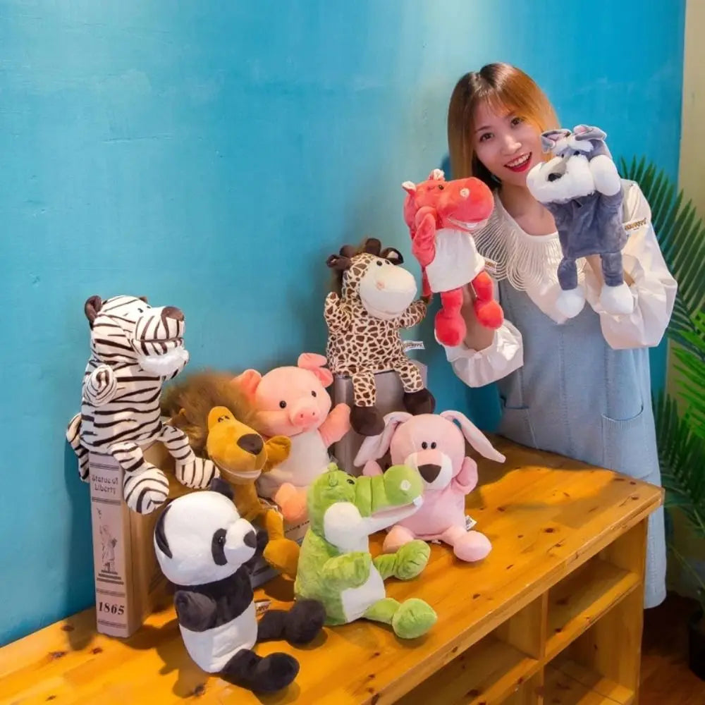 Game Glove Stuffed Animals Cartoon  Toys  Hand  Animal Hand Puppet Kindergarten Story Props Children Puppets