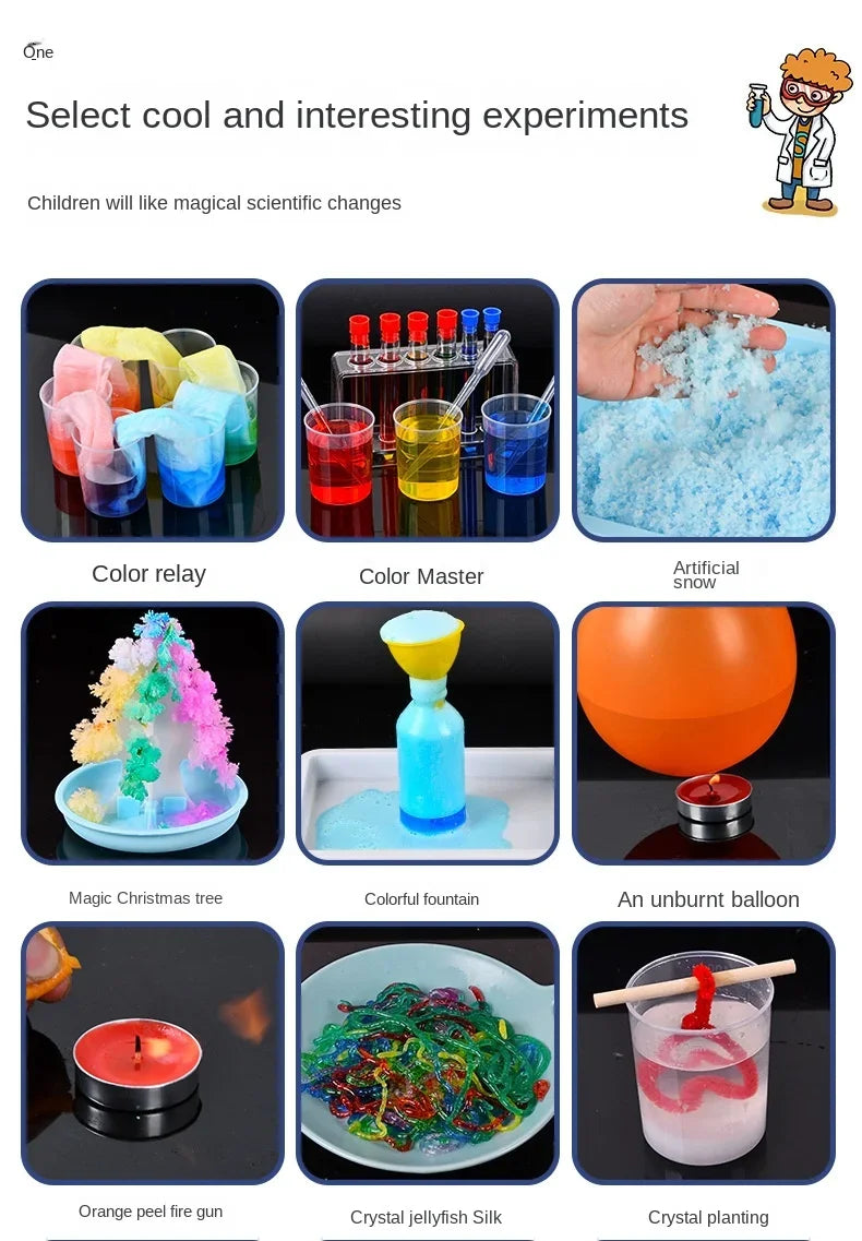 English Version Kids Science Laboratory Montessori Toys Chemical Experiments Kits Children Educational Science Popularization