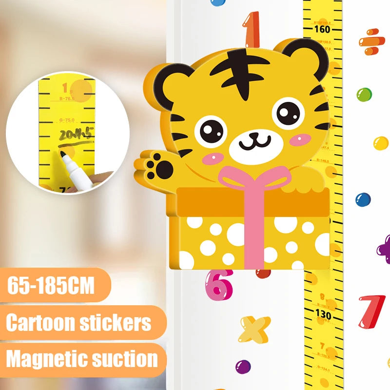 Removable 3d Three-dimensional Cartoon Height Stickers Self-adhesive Children's Magnetic Suction Baby Height Wall Stickers
