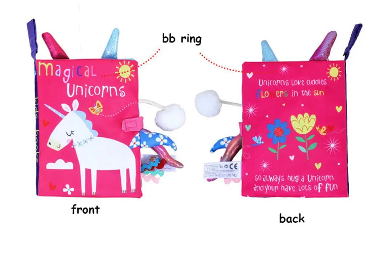 0-36Months Baby Rattles Mobiles Toy Soft Animal Cloth Book Newborn Stroller Hanging Toy Bebe Early Learning Educate Baby Toys
