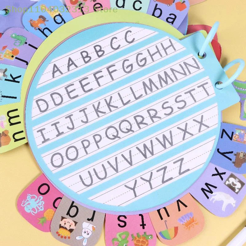 Interactive Activity Book Quiet Book Alphabet Stickers for Kids Brain Development