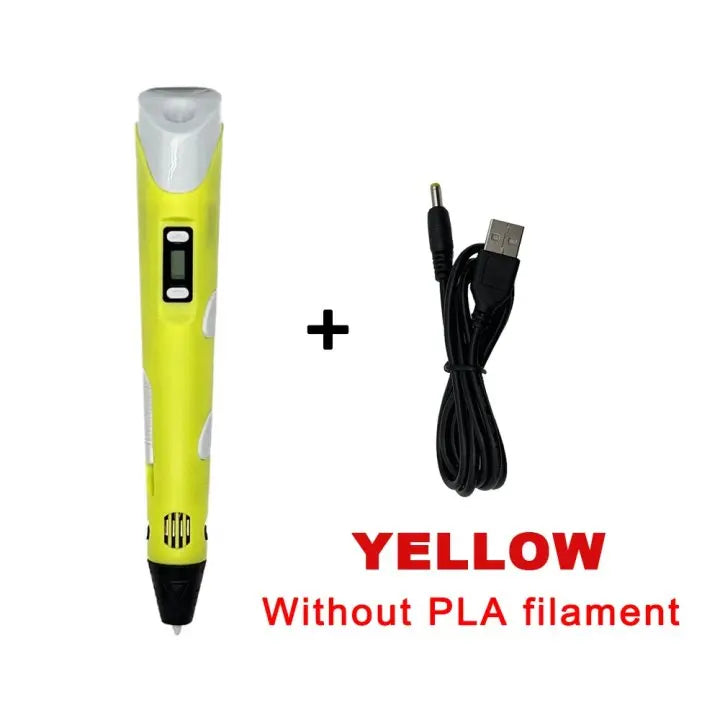 3D Printing Pen DIY Three-dimensional Painting Children Toys Fun Camouflage with Power Adapter PLA Filament New Style Gift
