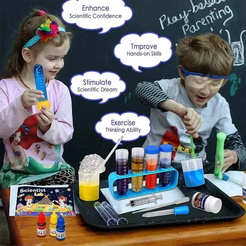 English Version Kids Science Laboratory Montessori Toys Chemical Experiments Kits Children Educational Science Popularization