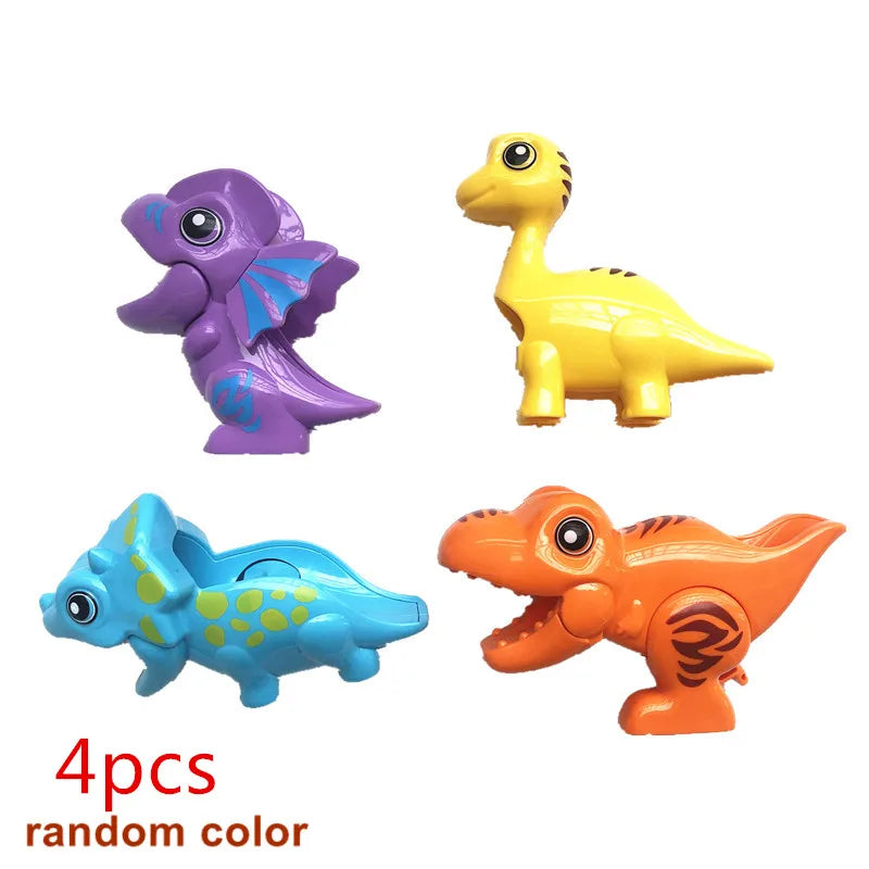 Large Marble Run Electric Spiral Lift Windmill Wheel Roller Coaster Paino  Slide Dino Track Parts Compatible Building Blocks Toy