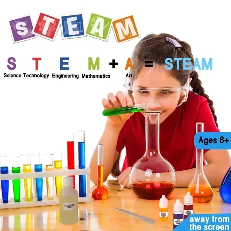 English Version Kids Science Laboratory Montessori Toys Chemical Experiments Kits Children Educational Science Popularization