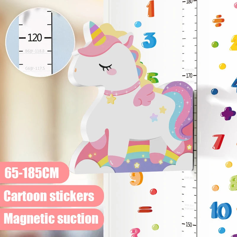 Removable 3d Three-dimensional Cartoon Height Stickers Self-adhesive Children's Magnetic Suction Baby Height Wall Stickers