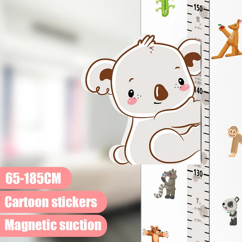 Removable 3d Three-dimensional Cartoon Height Stickers Self-adhesive Children's Magnetic Suction Baby Height Wall Stickers