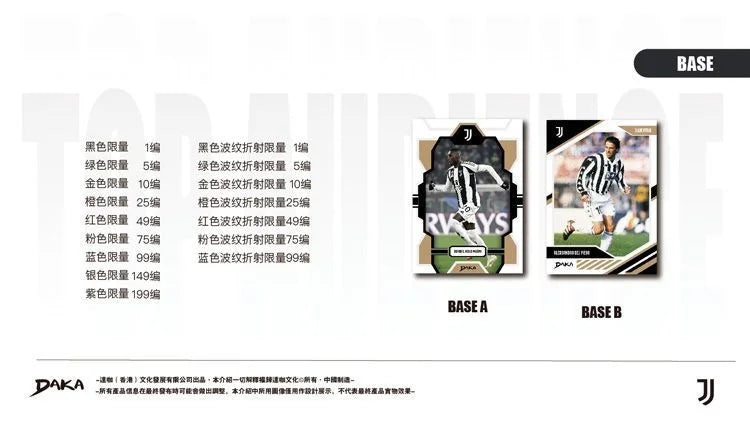 Daka 2025-2026 Trading Cards Top Audience Machester Cuty Juventus Ac Milan Internazionale Milano Football Star Official Box Gift