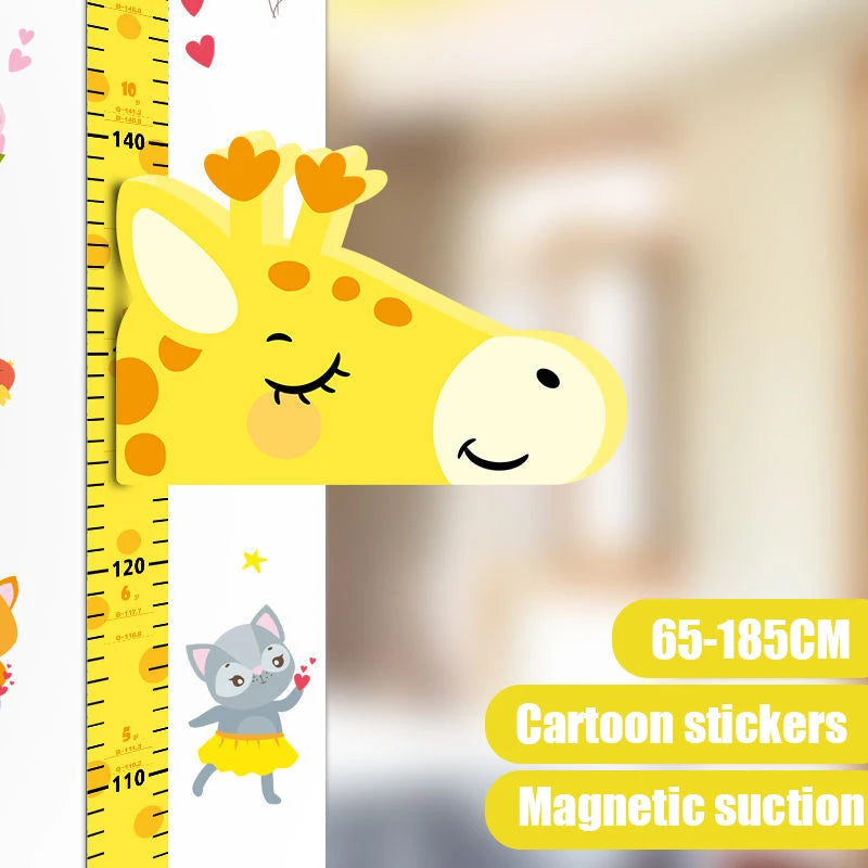 Removable 3d Three-dimensional Cartoon Height Stickers Self-adhesive Children's Magnetic Suction Baby Height Wall Stickers