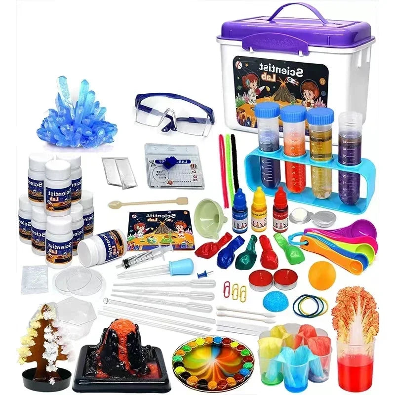 English Version Kids Science Laboratory Montessori Toys Chemical Experiments Kits Children Educational Science Popularization