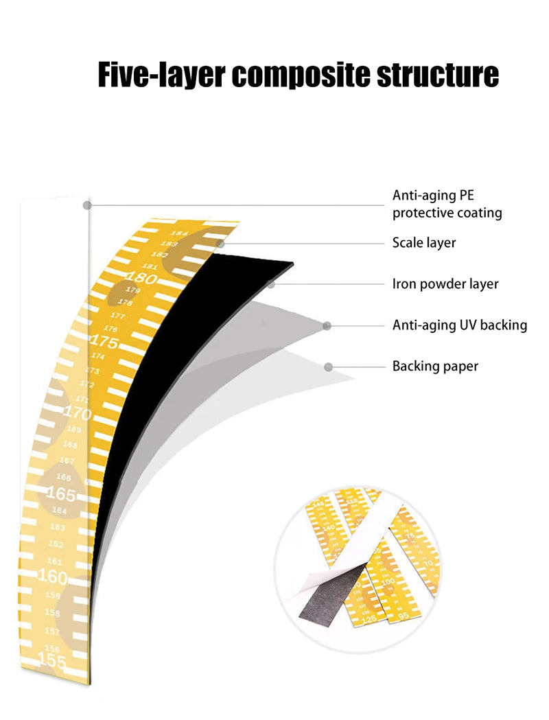 Removable 3d Three-dimensional Cartoon Height Stickers Self-adhesive Children's Magnetic Suction Baby Height Wall Stickers