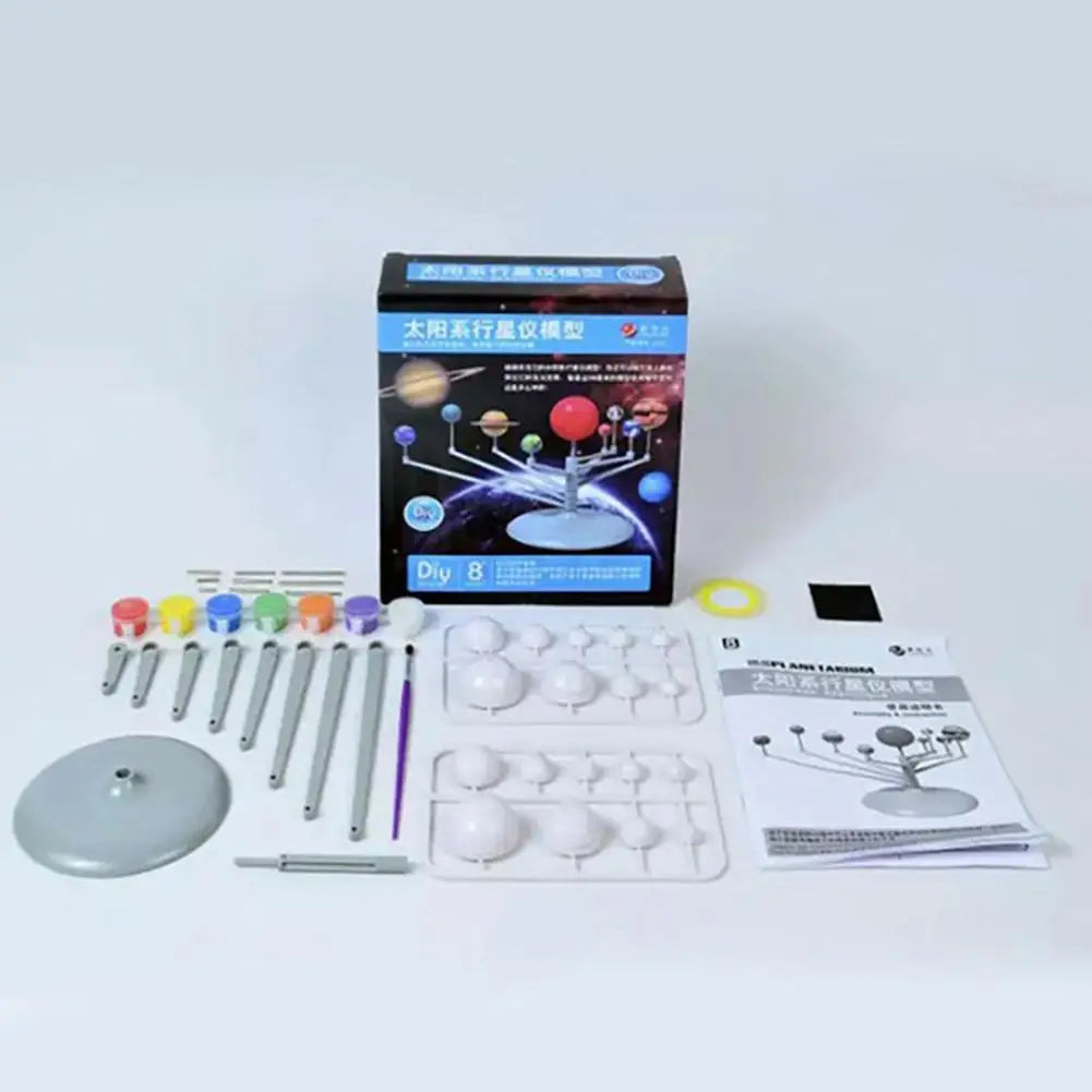 DIY Solar System Planetarium Model Kit 3D Eight Planets Science Project Educational Astronomy Toy for Kids Space Learning Gift