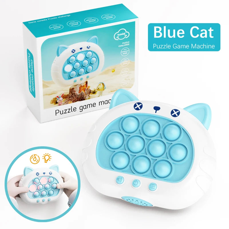 Electronic Pop Quick Push Bubble Game Machine Children's Cartoon Fun Stress Relief Toy Boys and Girls Halloween Gifts