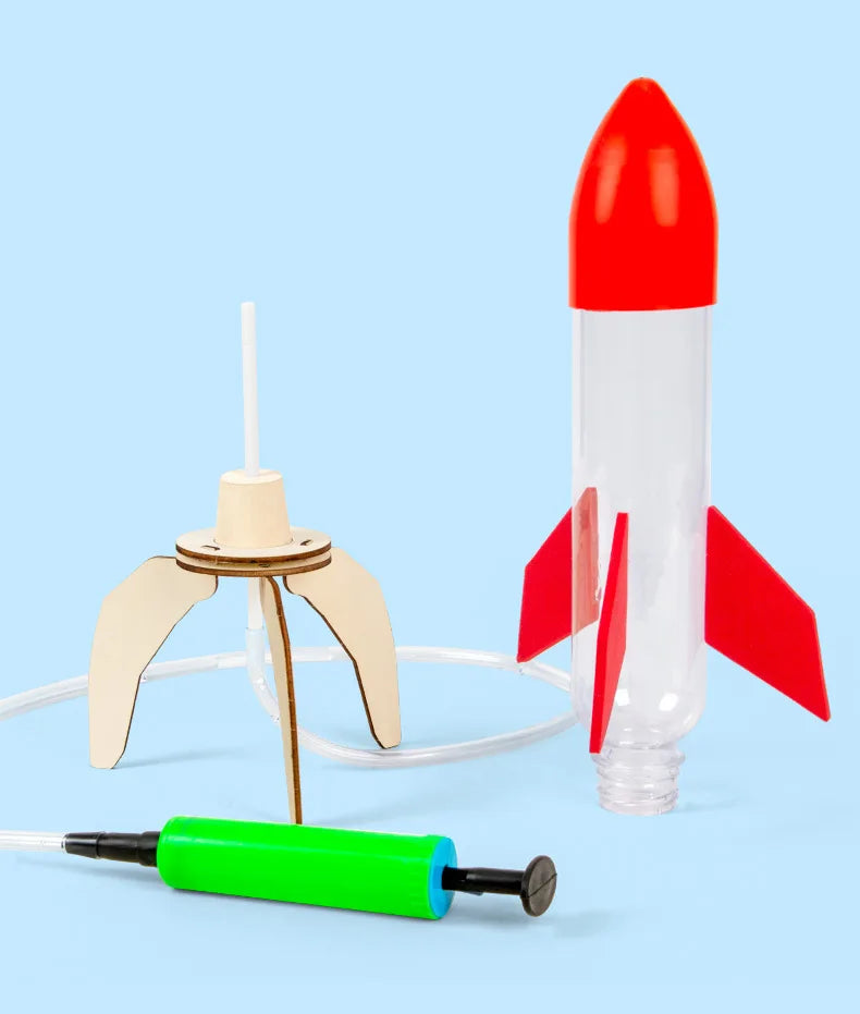 DIY Water Rocket Launcher Kit STEM Educational Science Experiment Outdoor Water Play Toy for Kids Physics Learning and Gifts