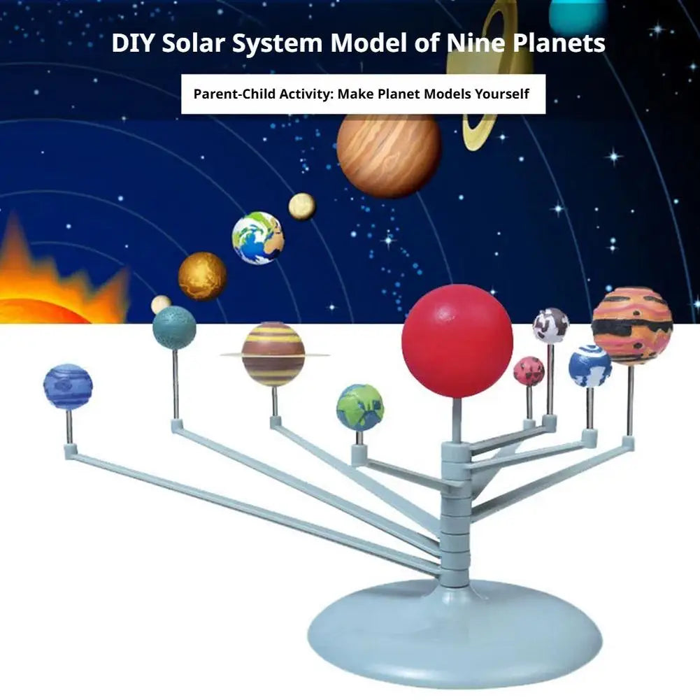 DIY Solar System Planetarium Model Kit 3D Eight Planets Science Project Educational Astronomy Toy for Kids Space Learning Gift