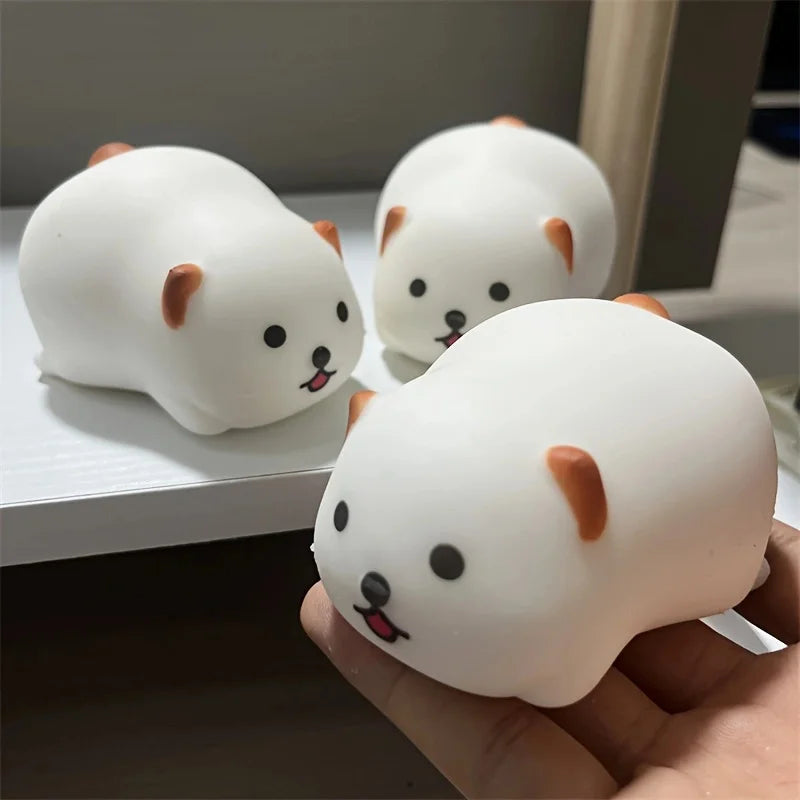 Squishy Puppy Animal Squeeze Toy. Soft Pinch Pop Fidget Toys Cute Cartoon Dog, Decor Entertainment Games Party Gifts