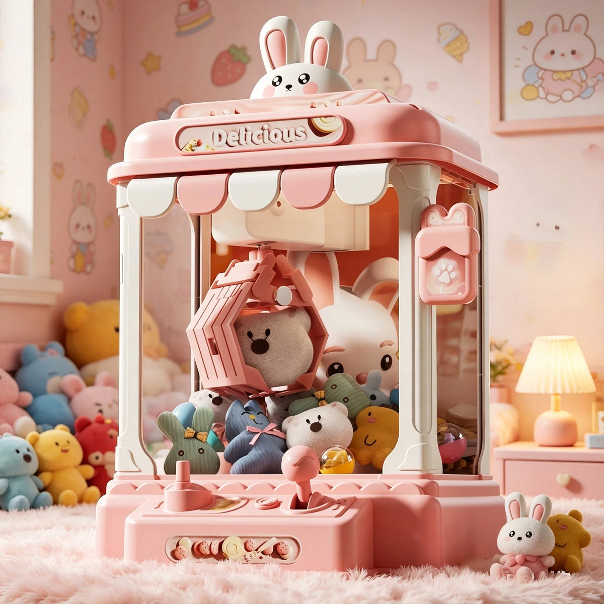 Doll Machine Coin Operated Play Game| Mini Claw Catch Toy Machines