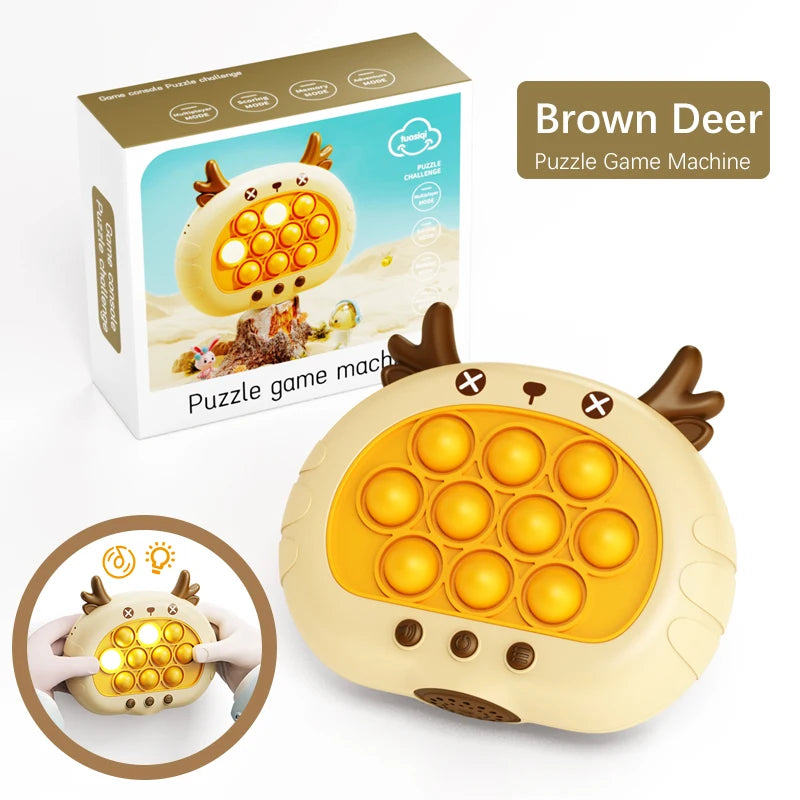 Electronic Pop Quick Push Bubble Game Machine Children's Cartoon Fun Stress Relief Toy Boys and Girls Halloween Gifts