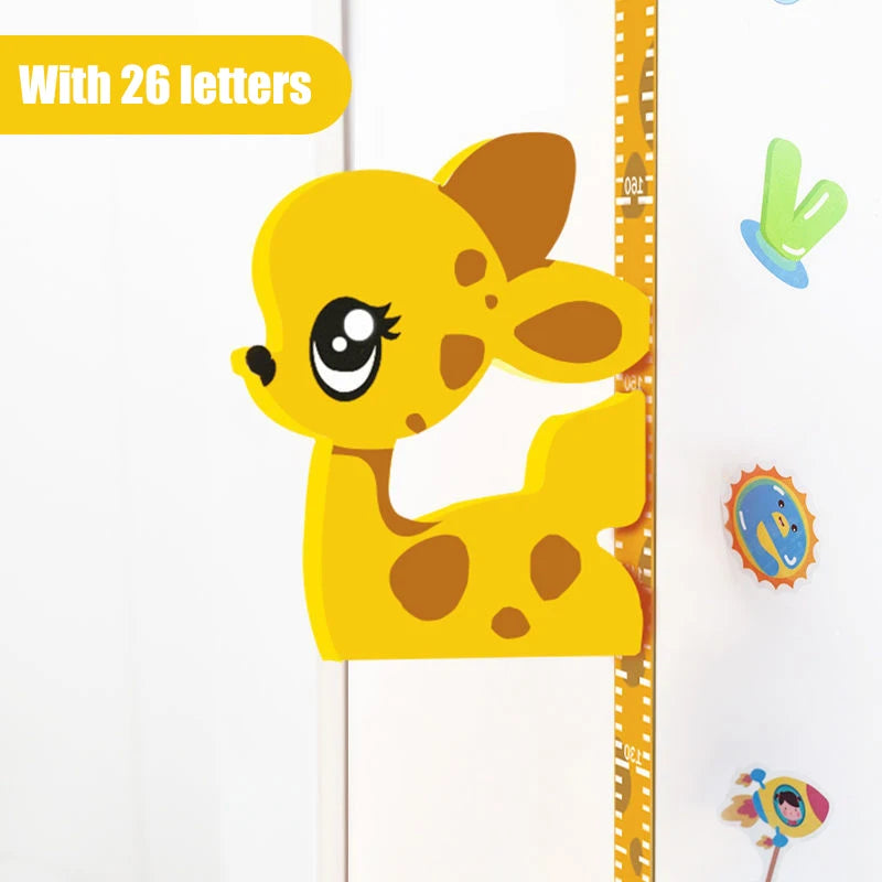 Removable 3d Three-dimensional Cartoon Height Stickers Self-adhesive Children's Magnetic Suction Baby Height Wall Stickers