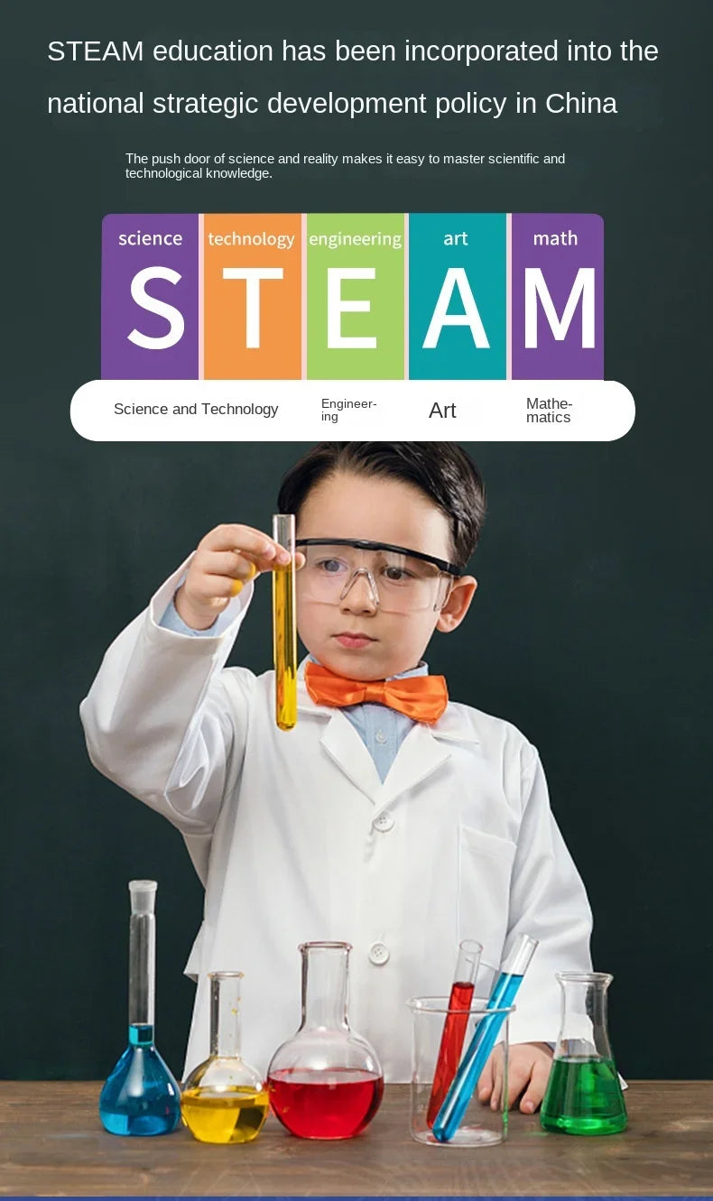English Version Kids Science Laboratory Montessori Toys Chemical Experiments Kits Children Educational Science Popularization