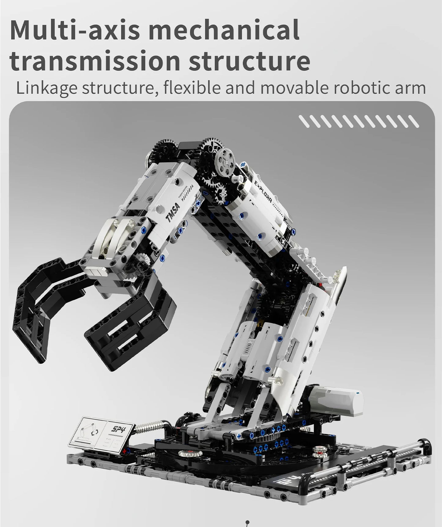 Science and education puzzle assembling programmable electric robot arm building blocks remote control toy student gift