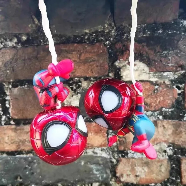 Marvel Q-Version Spider Man Mini Action Figurines Toy Man Desktop Car Ornaments Model Birthday Gifts Wholesale