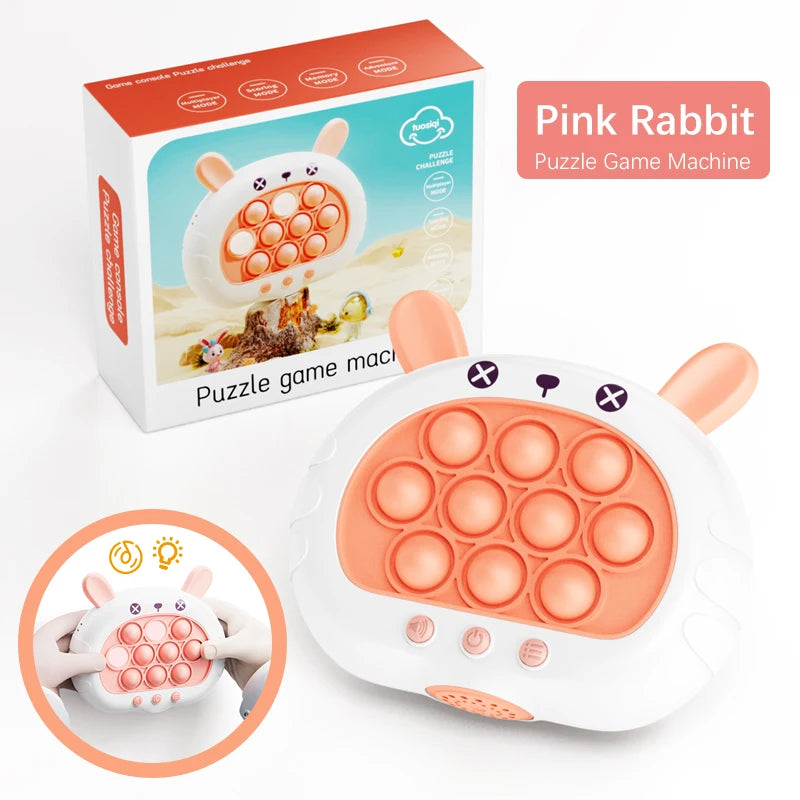 Electronic Pop Quick Push Bubble Game Machine Children's Cartoon Fun Stress Relief Toy Boys and Girls Halloween Gifts