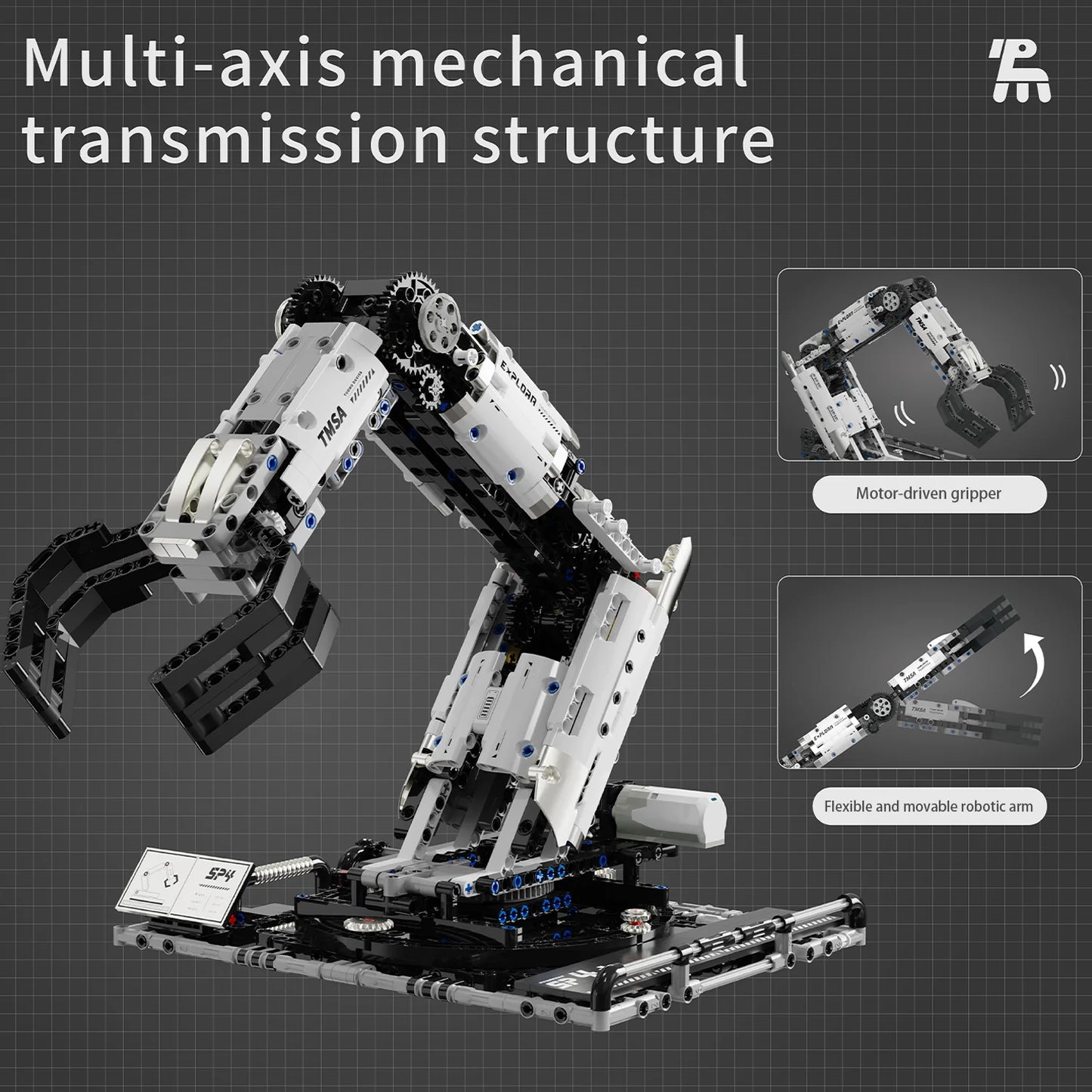 Science and education puzzle assembling programmable electric robot arm building blocks remote control toy student gift
