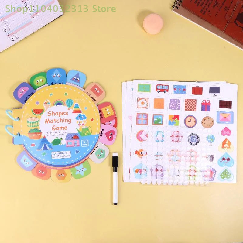 Interactive Activity Book Quiet Book Alphabet Stickers for Kids Brain Development