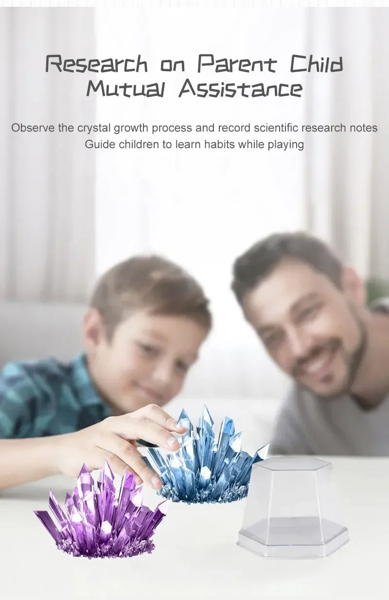 Crystal planting experiments, Science and education toys, DIY growable crystals
