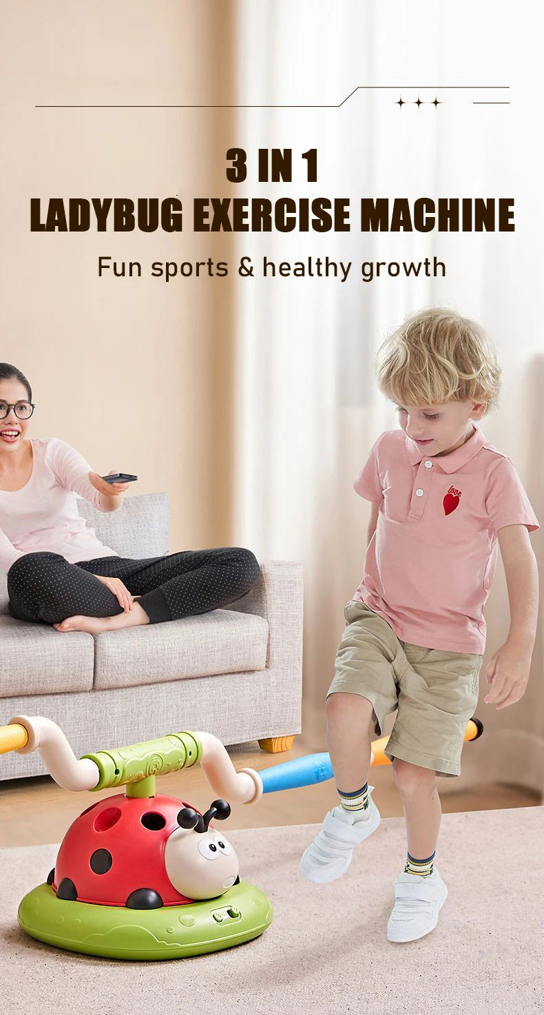 3-In-1 Kid Skipping Rope Machine Ferrule Game Adjustable Sport Machine Somatosensory Training Toy Indoor Outdoor Sport Equipment